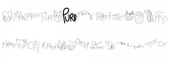 Mew Too CatDings Schriftart Kleinbuchstaben