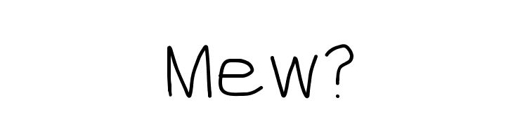 Mew?  Free Fonts Download