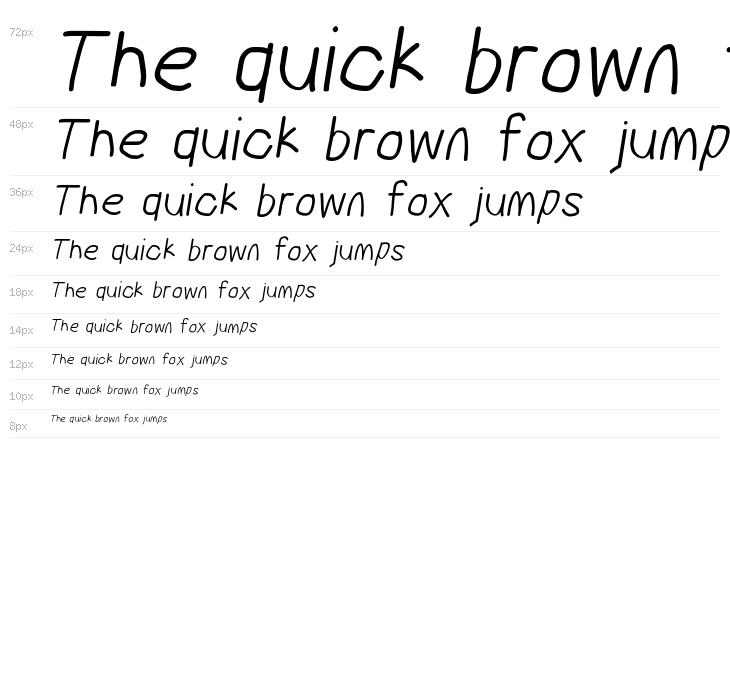 MewTooHand Bold Condensed Italic Waterfall