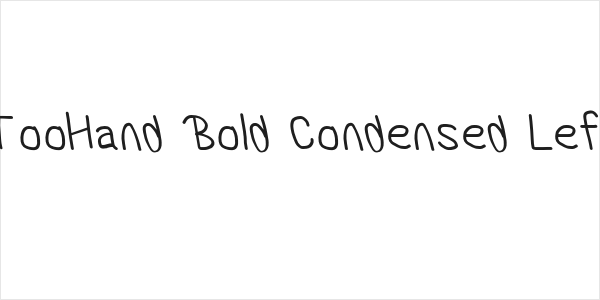 MewTooHand Bold Condensed Leftalic Logo