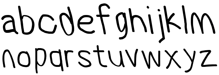 MewTooHand Bold Condensed Leftalic Font LOWERCASE