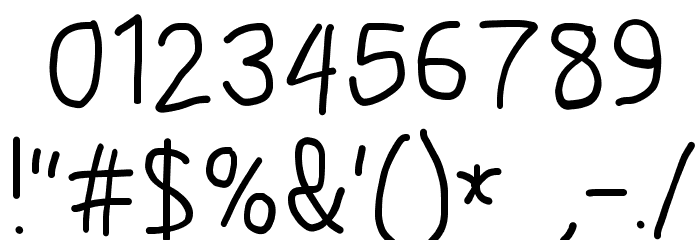 MewTooHand Bold Condensed フォント その他の文字