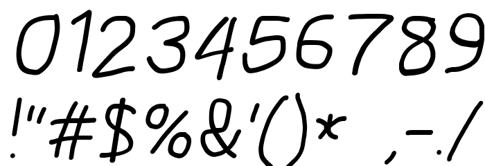 MewTooHand Bold Italic Font OTHER CHARS