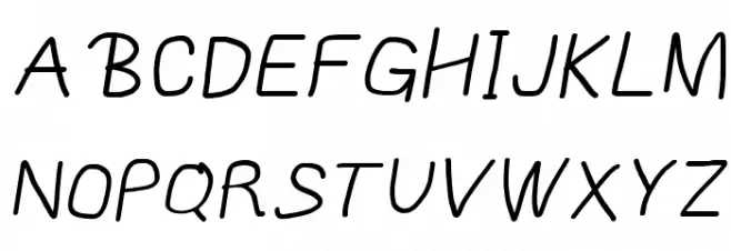 MewTooHand Bold Italic Schriftart Groß