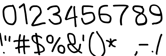 MewTooHand Bold Leftalic Font OTHER CHARS