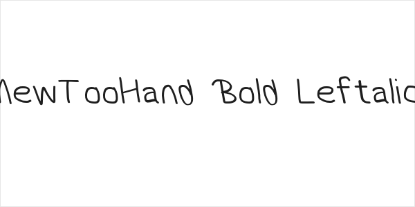 MewTooHand Bold Leftalic Logo