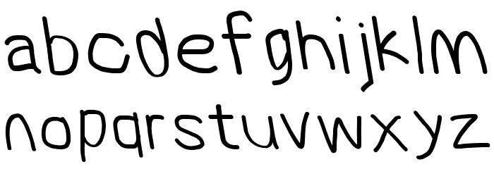 MewTooHand Bold Leftalic Font LOWERCASE