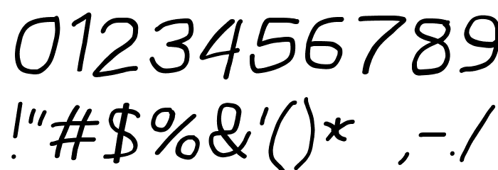 MewTooHand Bold Wide Italic Font OTHER CHARS