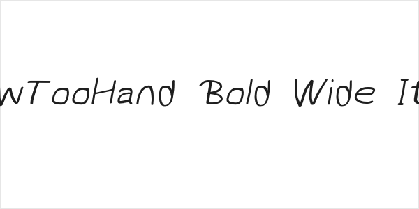 MewTooHand Bold Wide Italic Logo