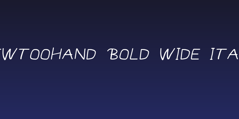 MewTooHand Bold Wide Italic Social Header