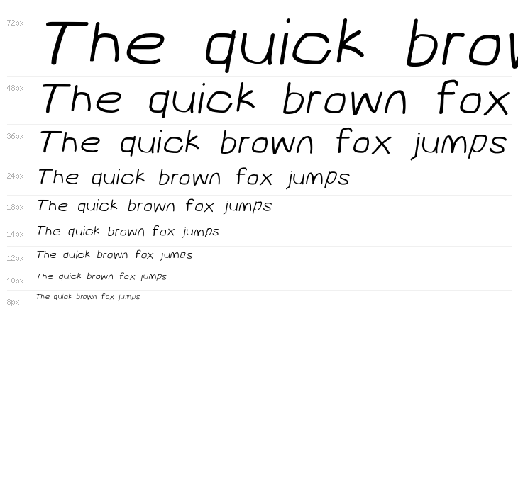 MewTooHand Bold Wide Italic Waterfall