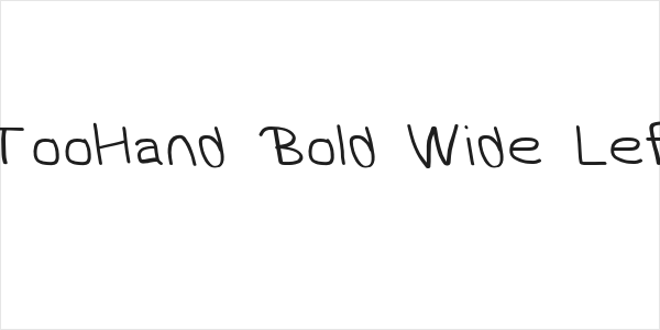 MewTooHand Bold Wide Leftalic Logo