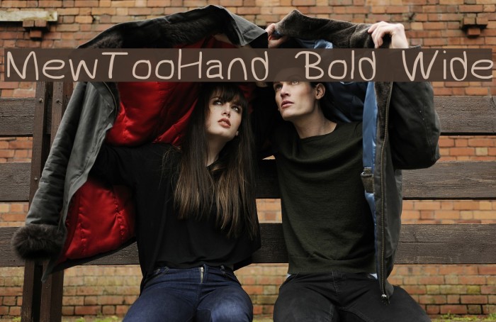 MewTooHand Bold Wide Font examples