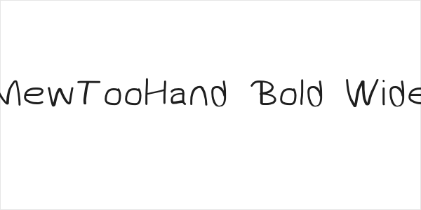 MewTooHand Bold Wide Logo