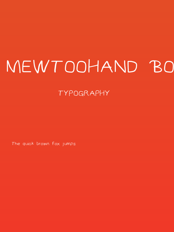 MewTooHand Bold Wide Poster