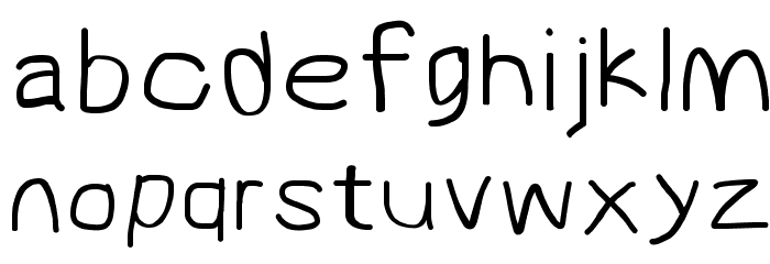 MewTooHand Bold Wide Font LOWERCASE