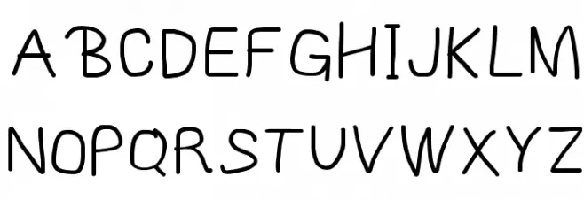 MewTooHand Bold Font Litere mari