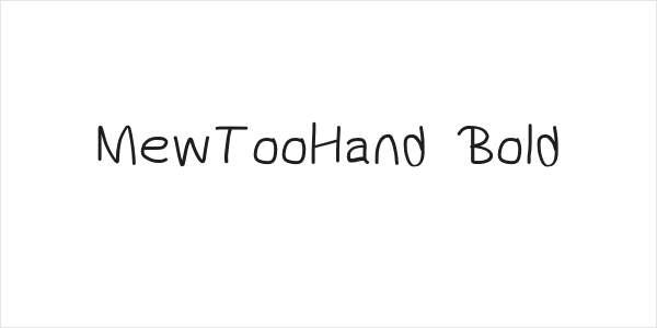 MewTooHand Bold Logo