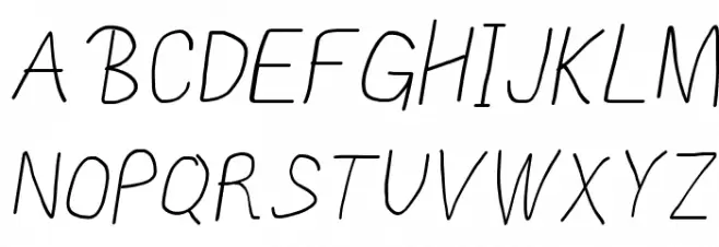 MewTooHand Condensed Italic Шрифта ВЕРХНИЙ