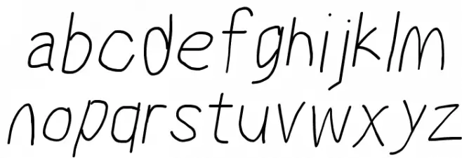 MewTooHand Condensed Italic Polices MINUSCULES