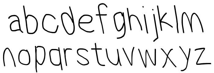 MewTooHand Condensed Leftalic Font LOWERCASE