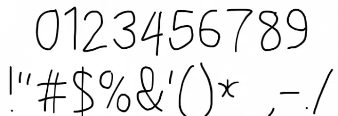 MewTooHand Condensed Font OTHER CHARS