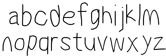 MewTooHand Condensed Font LOWERCASE