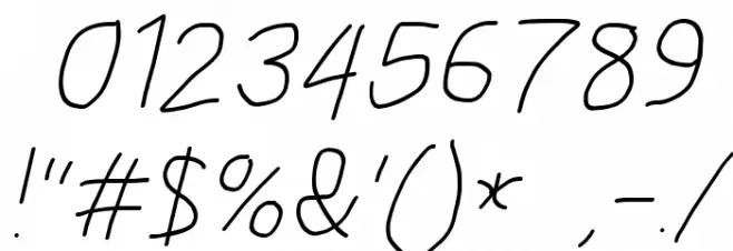 MewTooHand ExtraItalic Caratteri ALTRI CARATTERI