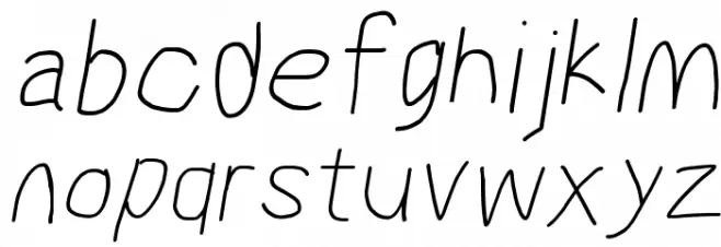 MewTooHand Italic फ़ॉन्ट लोअरकेस