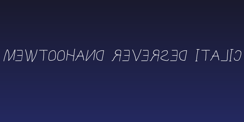 MewTooHand Reversed Italic Social Header