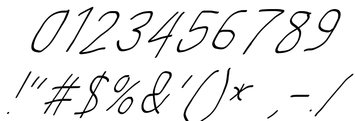 MewTooHand UltimateItalic Condensed Font OTHER CHARS
