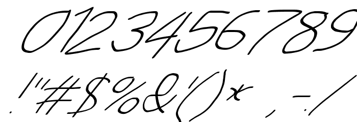 MewTooHand UltimateItalic Wide Font OTHER CHARS