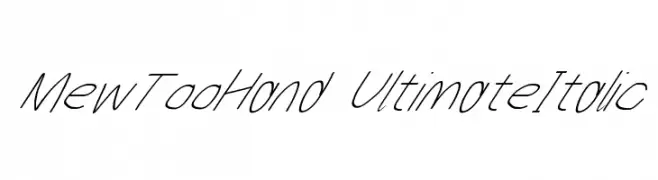MewTooHand UltimateItalic  baixar fontes gratis