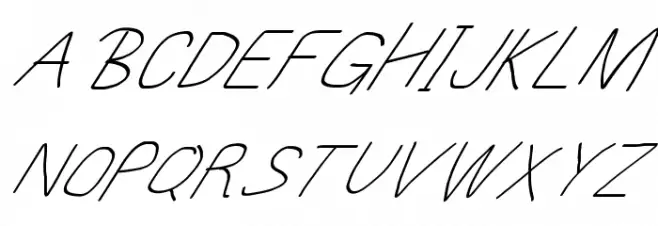 MewTooHand UltimateItalic 字体 大写
