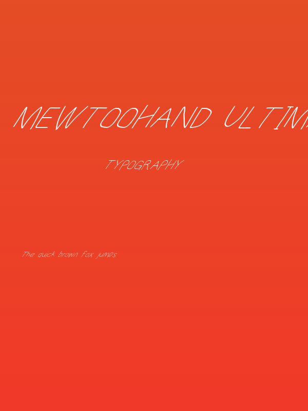 MewTooHand UltimateItalic Poster