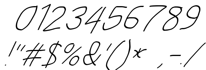 MewTooHand UltraItalic Font OTHER CHARS