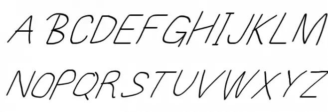 MewTooHand UltraItalic फ़ॉन्ट अपरकेस