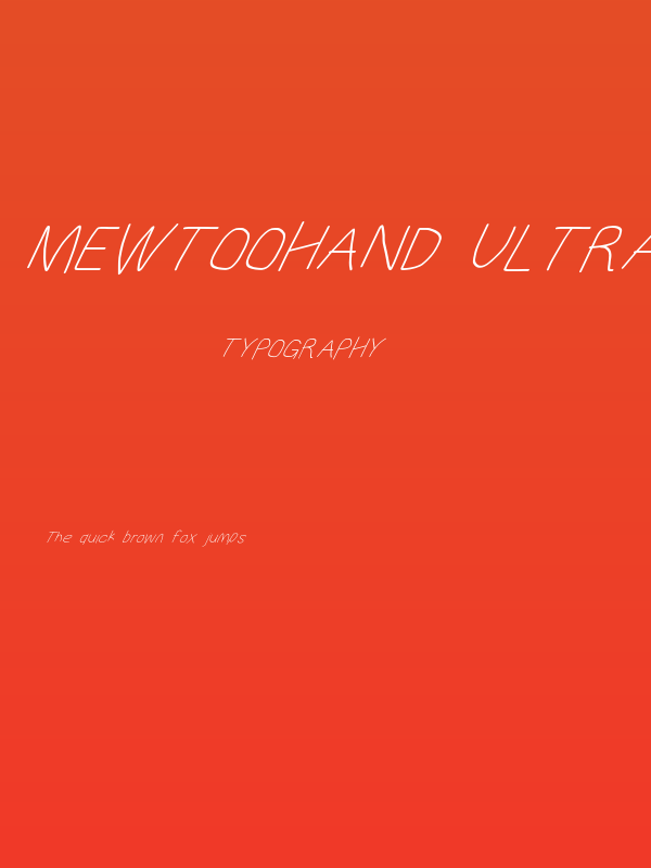 MewTooHand UltraItalic Poster