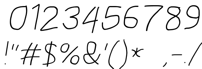MewTooHand Wide Italic Font OTHER CHARS