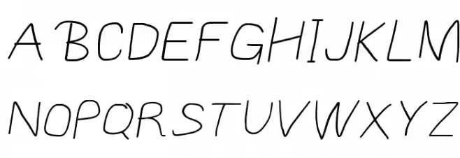 MewTooHand Wide Italic フォント 大文字