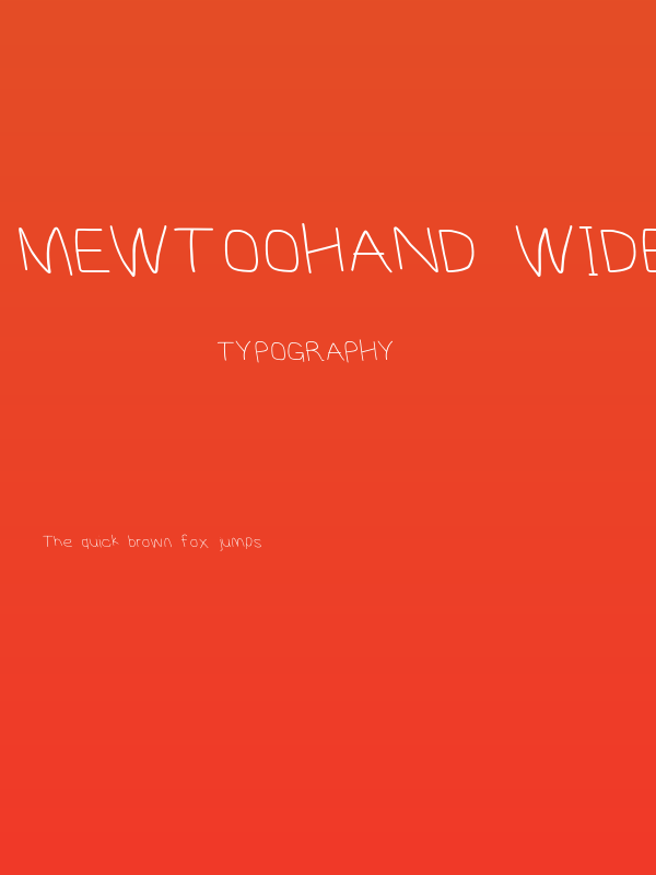 MewTooHand Wide Leftalic Poster