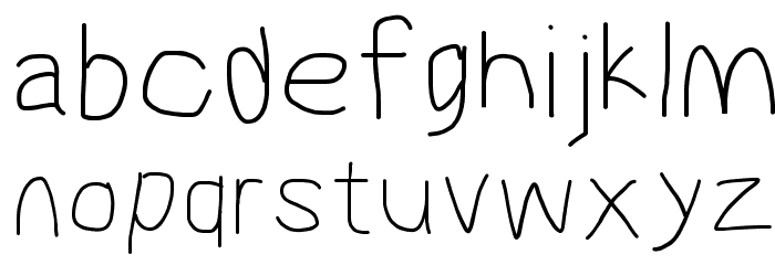MewTooHand Wide Font LOWERCASE