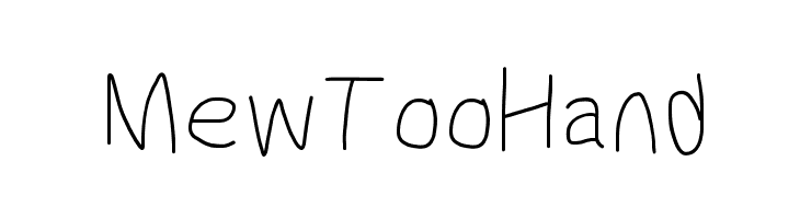 MewTooHand Font