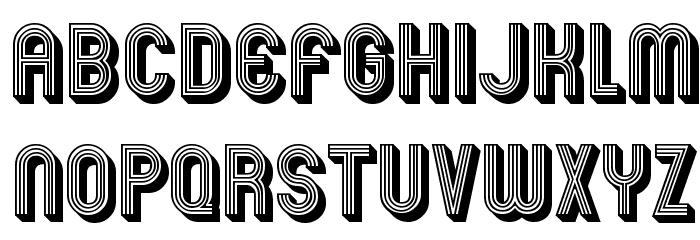 Mexcellent 3D Schriftart Kleinbuchstaben