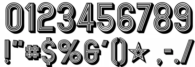 Mexcellent3D-Regular Font OTHER CHARS