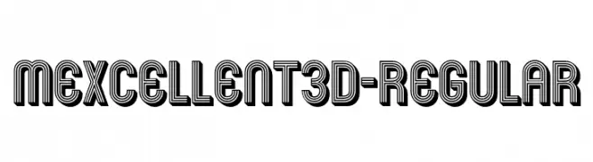 Mexcellent3D-Regular  フリーフォントのダウンロード
