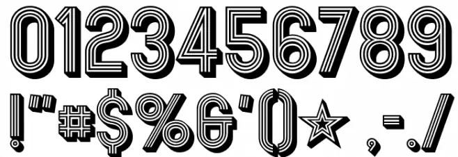 Mexcellent3D-Regular Font OTHER CHARS