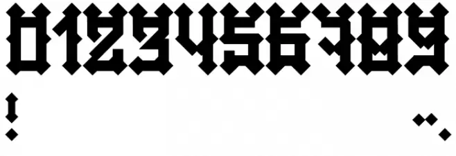 Mexica Gothic Font OTHER CHARS