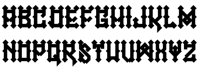 Mexica Gothic Шрифта строчной