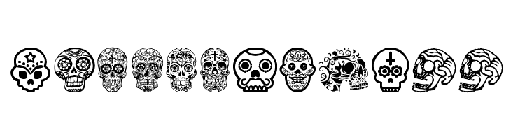 Mexican Skull  font caratteri gratis